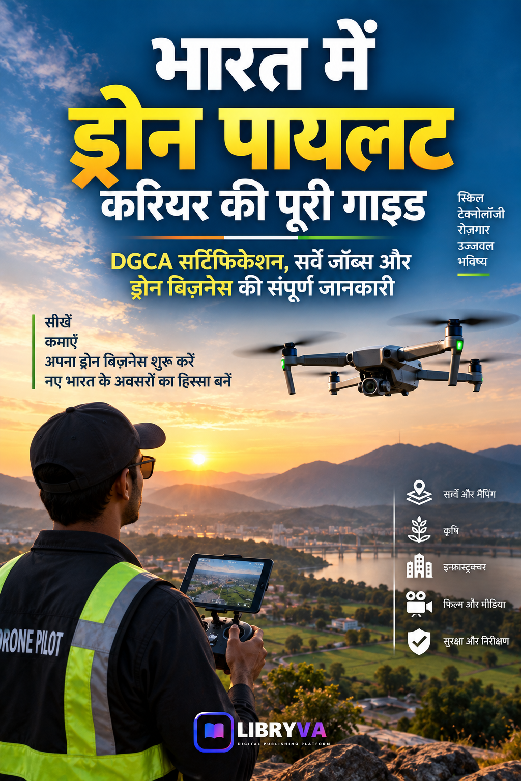 Cover art for भारत में Drone Pilot Career: सम्पूर्ण DGCA सर्टिफिकेशन, सर्वे जॉब्स और ड्रोन बिजनेस गाइड