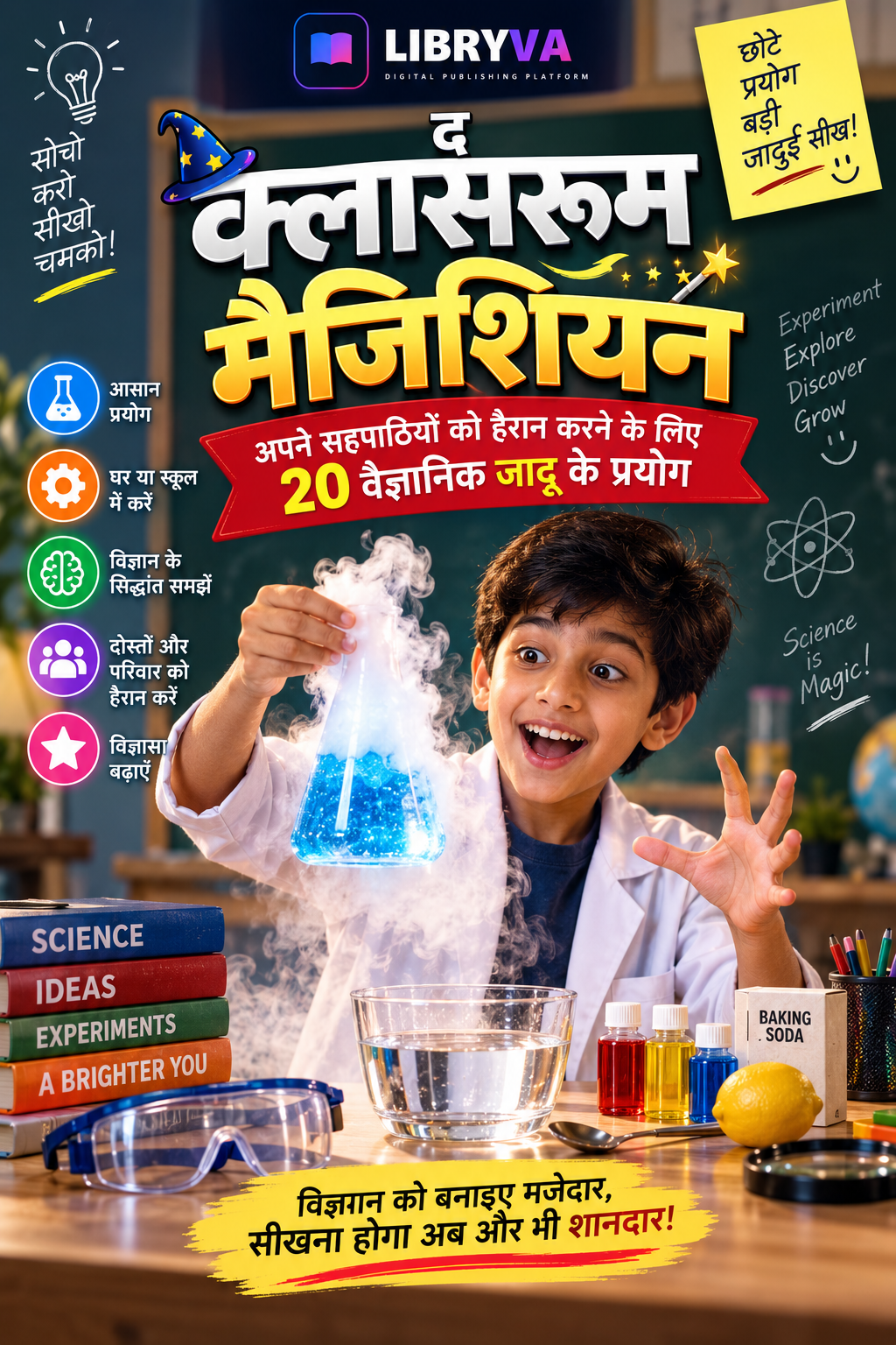 Cover art for The Classroom Magician: 20 Science Tricks to Wow Your Classmates
